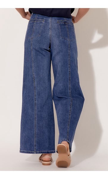 Adele Wide Leg Jean - Blue Denim