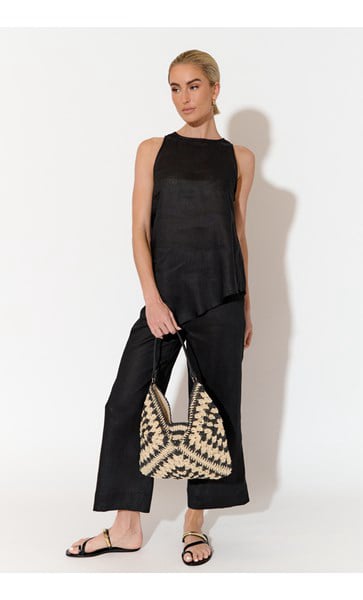 Margi Crochet Hobo Bag - Black