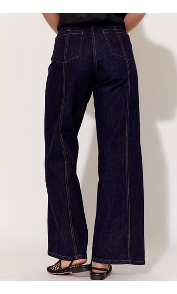 Adele Wide Leg Jean - Dark Denim