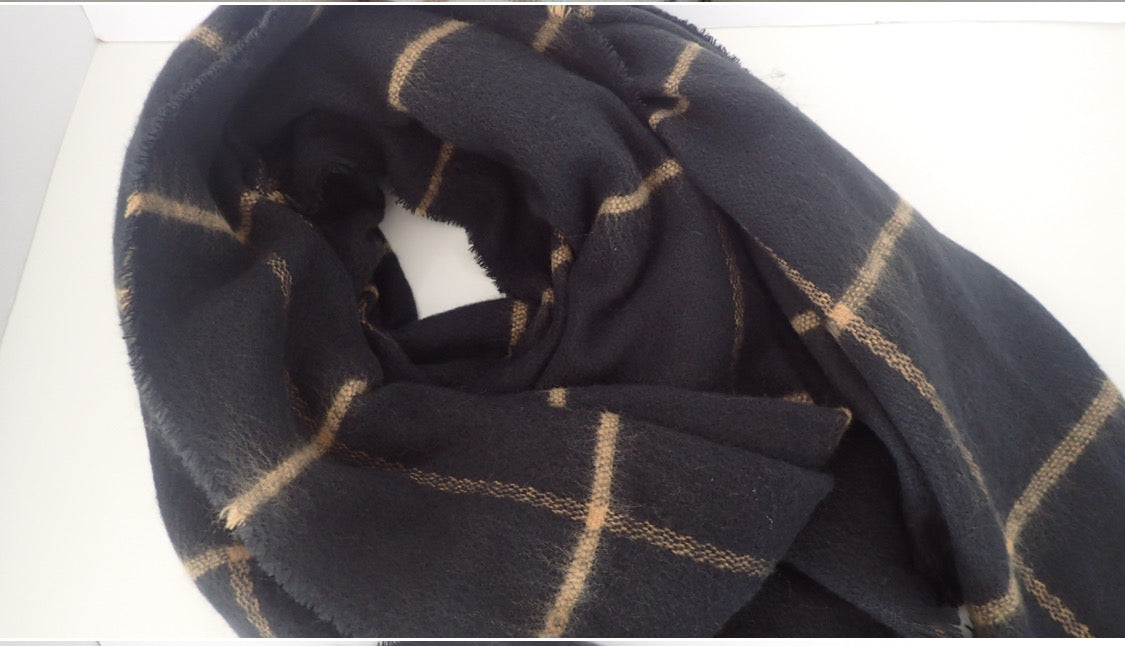 Chanel Scarf - Black/Tan