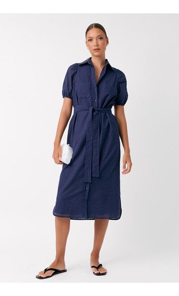 Ari Broderie Anglaise Shirt Dress