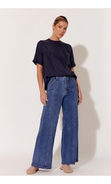 Adele Wide Leg Jean - Blue Denim