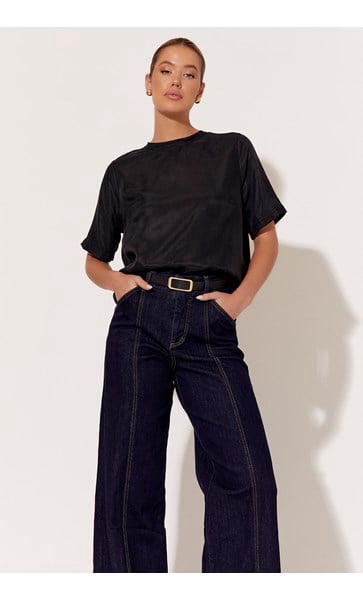 Adele Wide Leg Jean - Dark Denim