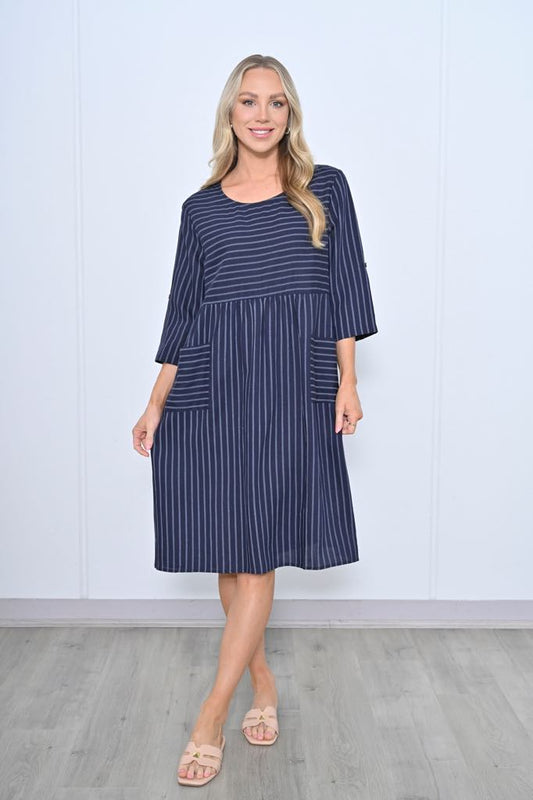 Georgie Dress -Navy